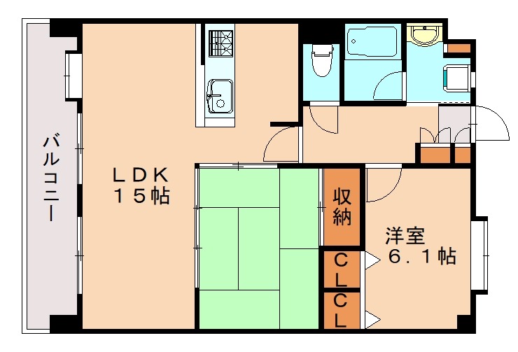 プラージュ大橋の間取り