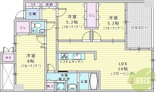 サンライズ緑丘の間取り