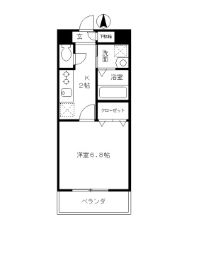 【名古屋市瑞穂区駒場町のマンションの間取り】