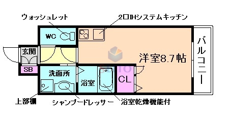 【豊中市宝山町のマンションの間取り】