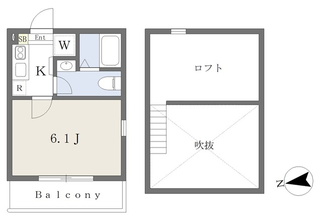 横浜市緑区長津田のアパートの間取り