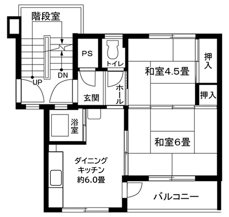 緑ヶ丘第7　4305号棟4305号棟の間取り