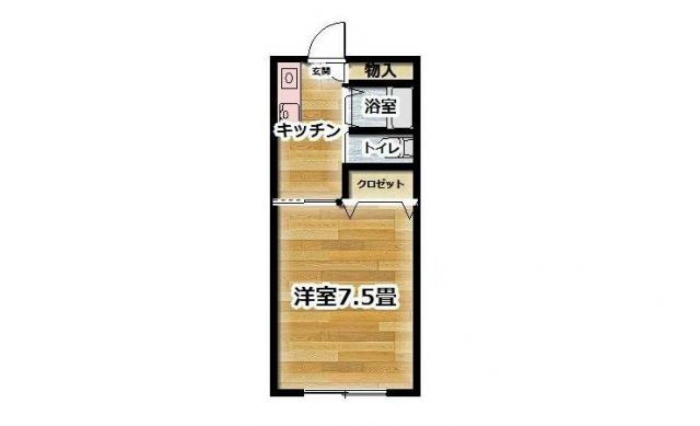 郡山市田村町徳定のアパートの間取り