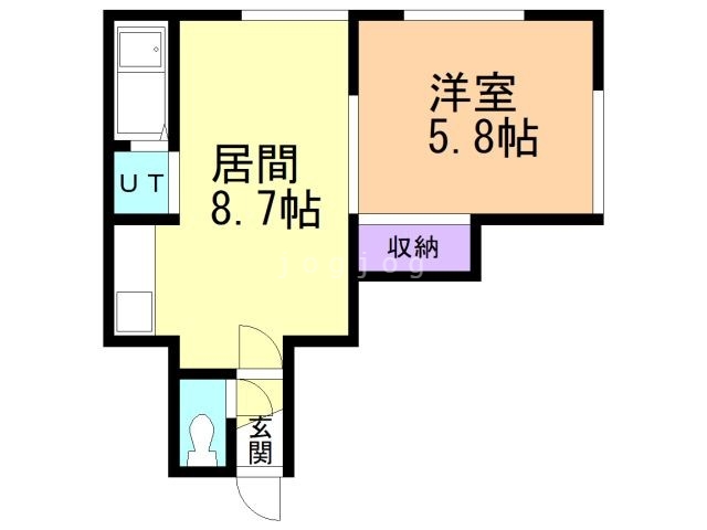 札幌市白石区平和通のアパートの間取り