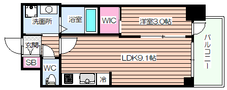 アドバンス大阪フラットの間取り