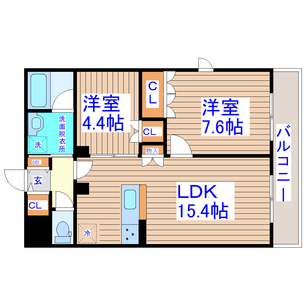 CINZA若林の間取り