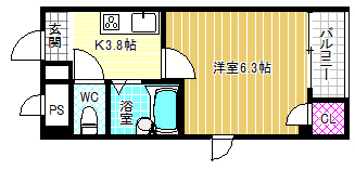プレミアム福島の間取り写真