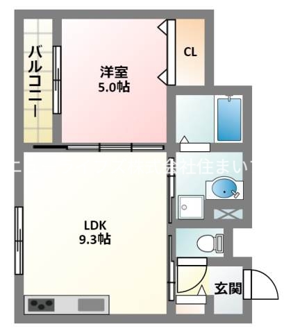 京阪本線 萱島駅 徒歩10分 3階建 築8年の間取り写真