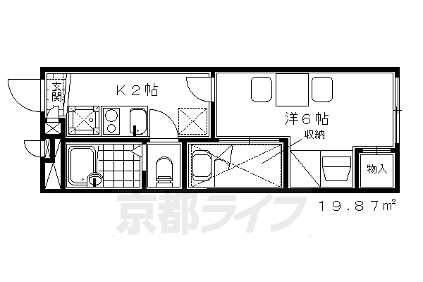 レオパレスシュンの間取り写真