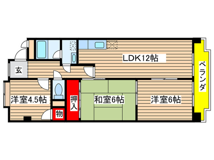 Bell Vill Simadaの間取り写真