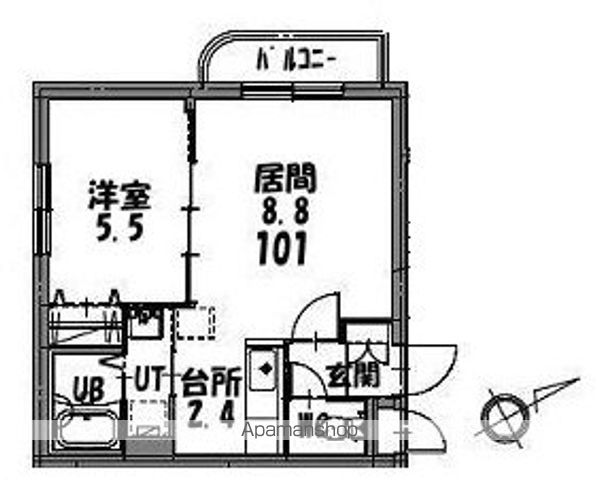 地下鉄東西線 琴似駅 徒歩6分 4階建 築13年の間取り写真