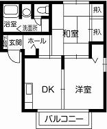 メゾン・ド・シャンテウールB棟の間取り