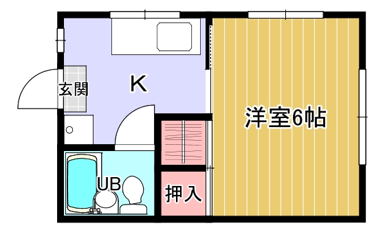 広島市安佐南区祇園のアパートの間取り