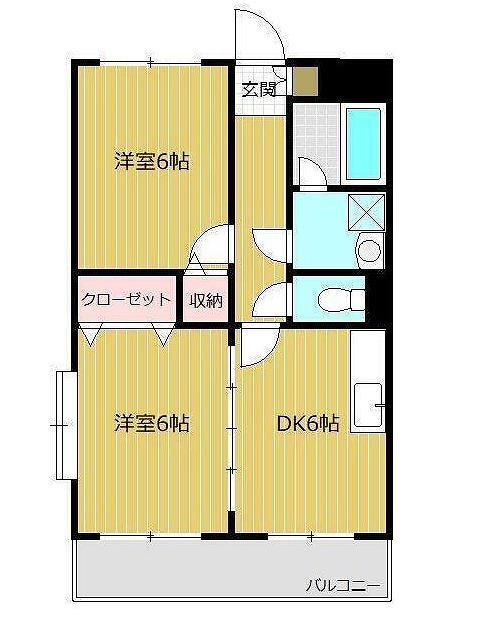 横浜市青葉区柿の木台のマンションの間取り