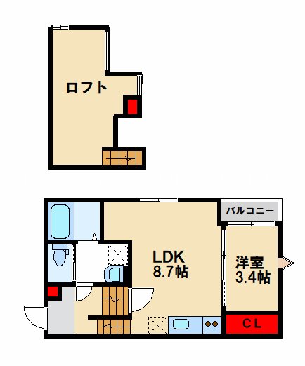 HARU鳥栖の間取り