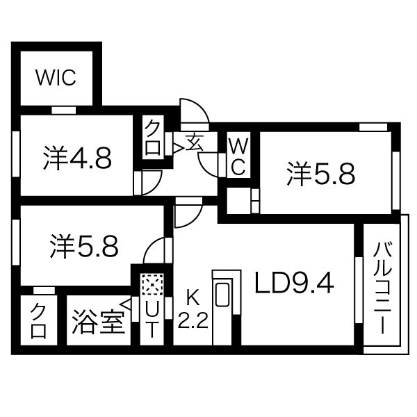 Ｌ’ｏｒａｎｇｅオランジュの間取り