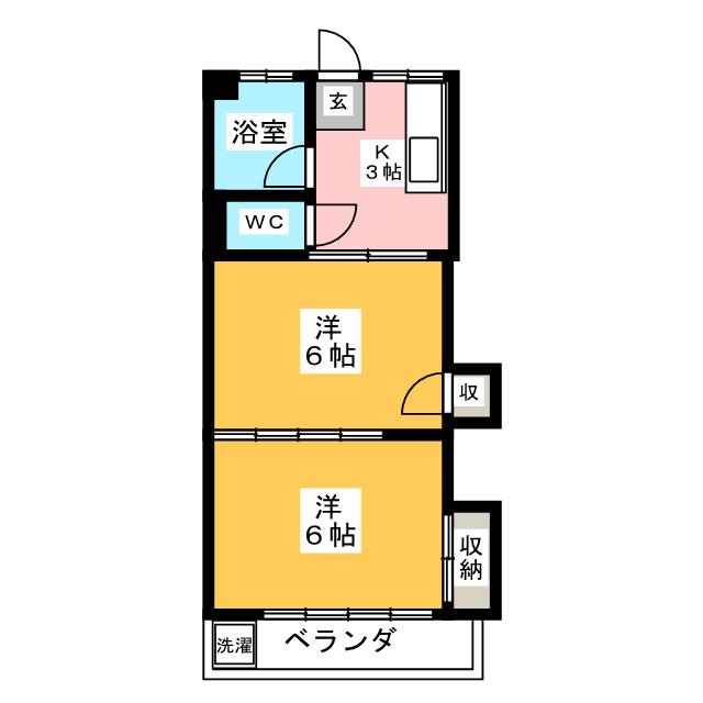 アパート丸双の間取り