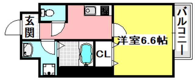 吹田市岸部南のマンションの間取り