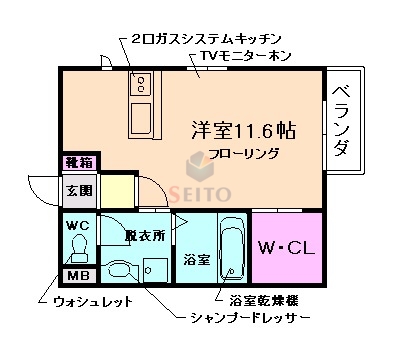 ディアコート岡町の間取り