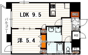 ライジングコート京都西院フロンティアの間取り