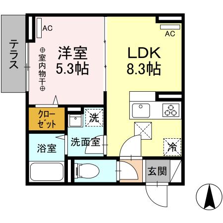 レクシア南田中の間取り