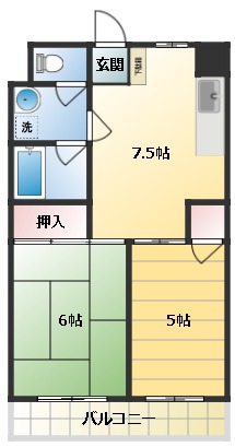 セジュール・ド・ミワ壱番館の間取り