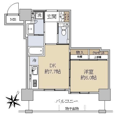 ビジュール琵琶湖京阪浜大津の間取り