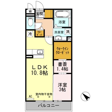 津市河芸町中別保のアパートの間取り