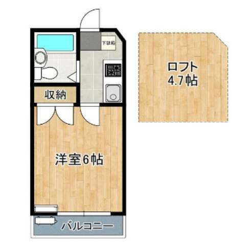 川崎市麻生区高石のアパートの間取り