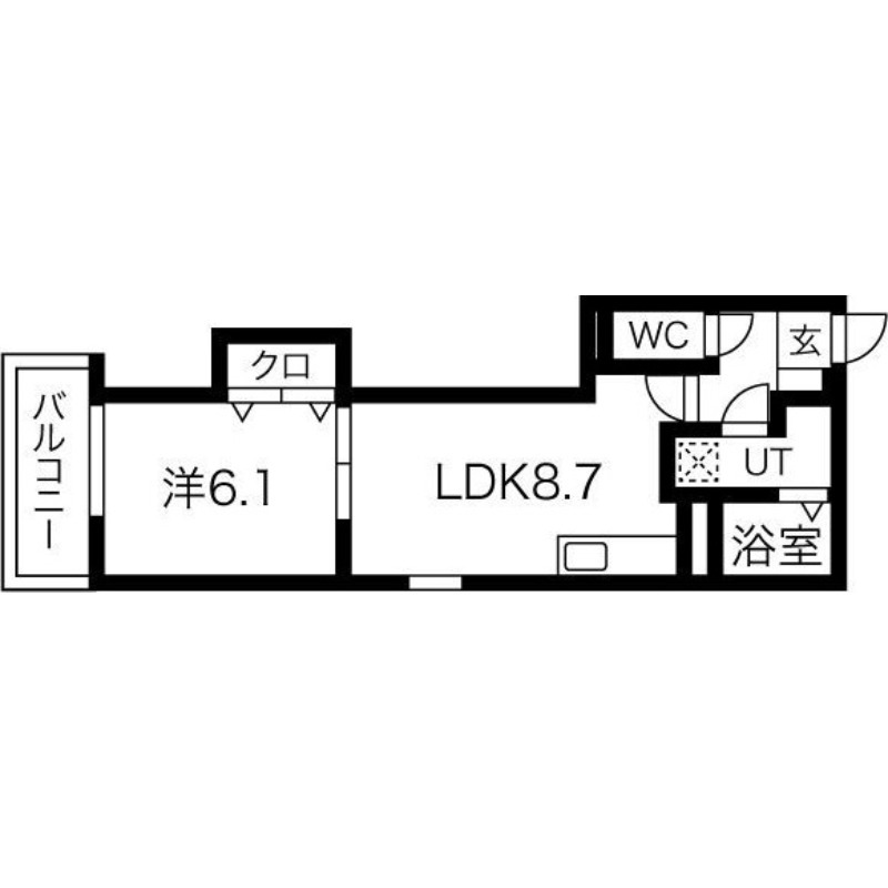 【京都市南区西九条大国町のアパートの間取り】