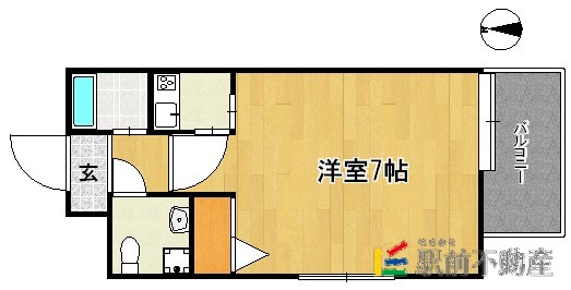 福岡市中央区那の川のマンションの間取り