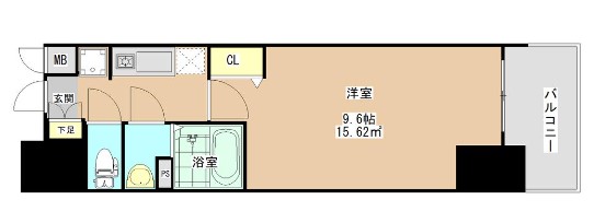 ソルテラスNAMBAフロントの間取り