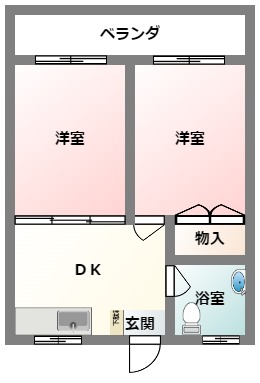 仲程アパート第2の間取り