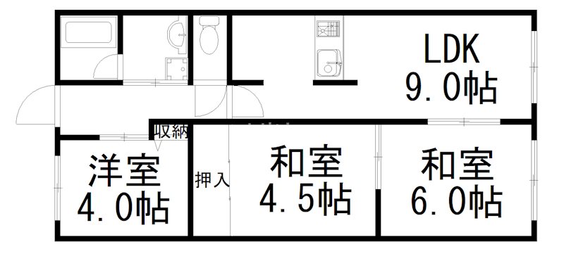 ユニライフ宇治IIの間取り