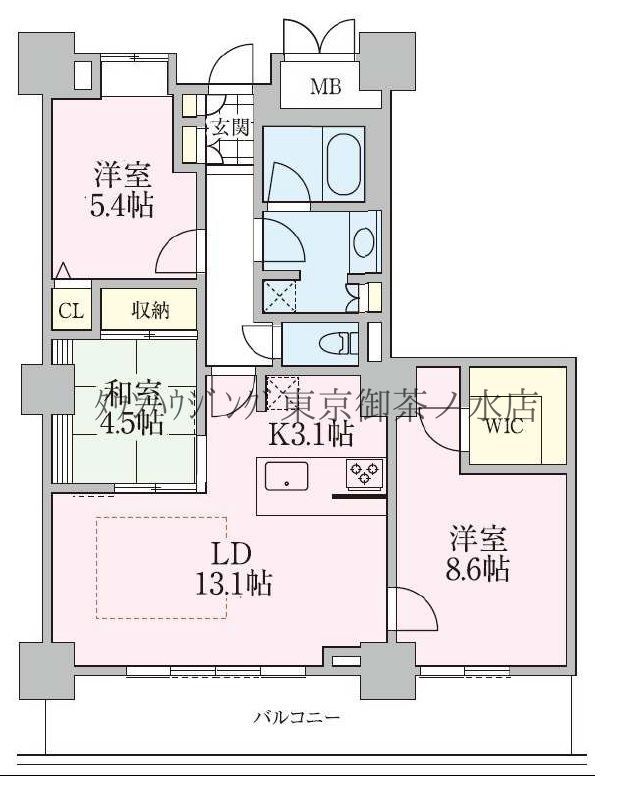 荒川区南千住のマンションの間取り