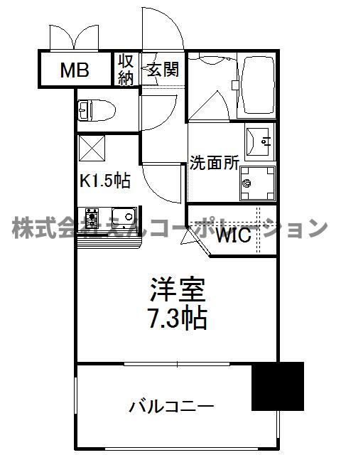 エンクレスト天神AVANTの間取り