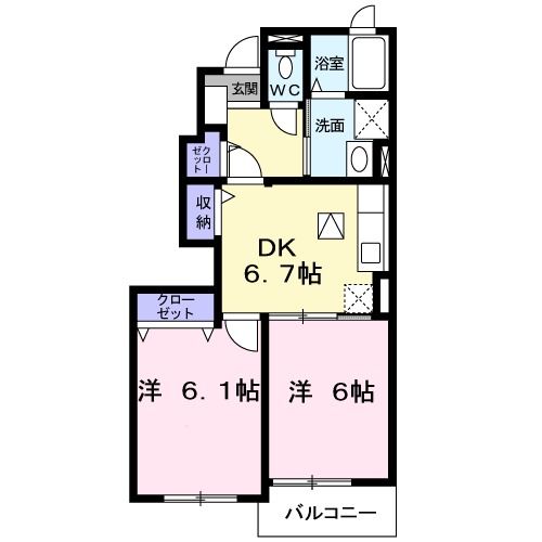 フェリーチェ　Ａ棟の間取り