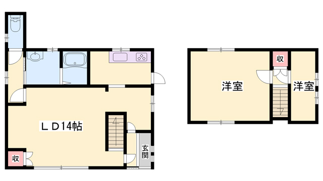 岩部藤原邸貸家の間取り