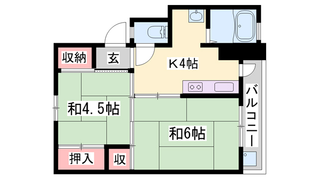 ビレッジハウス小坂の間取り