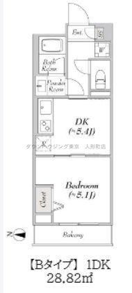 江東区東陽のマンションの間取り