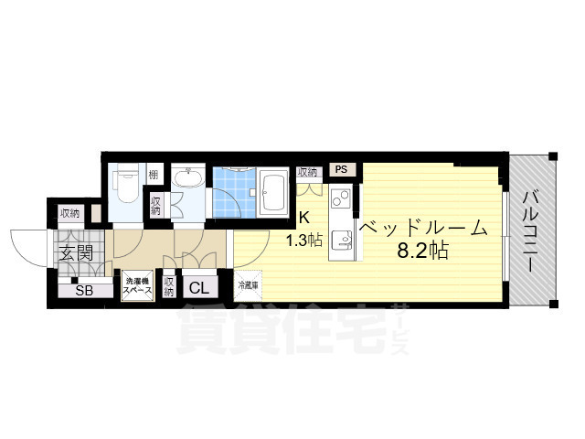 エスリードコート堺筋本町(旧プレール・ドゥーク堺筋本町Q)の間取り