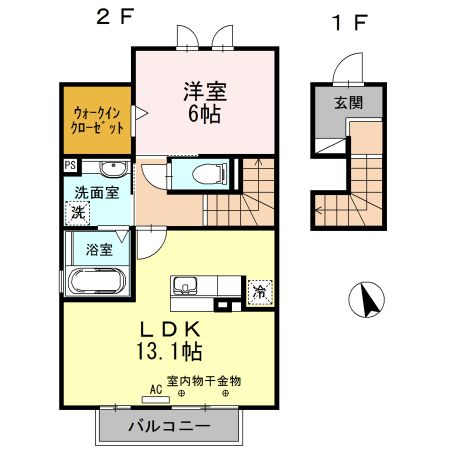 【ウエスト　フィールド　C棟の間取り】