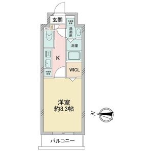 名古屋市瑞穂区堀田通のマンションの間取り