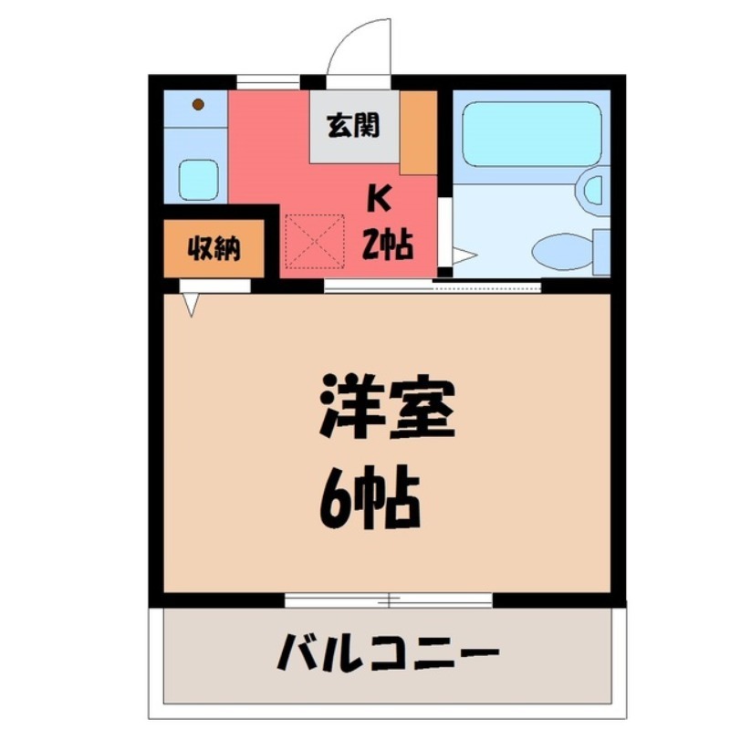 下都賀郡野木町大字丸林のアパートの間取り