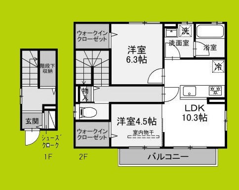 （仮）寝屋川市大谷町戸建の間取り