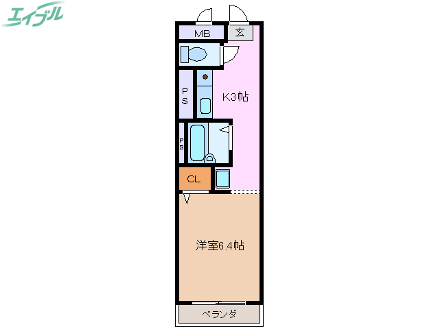 Ｈｅａｒｔｙ西日野Ｖの間取り