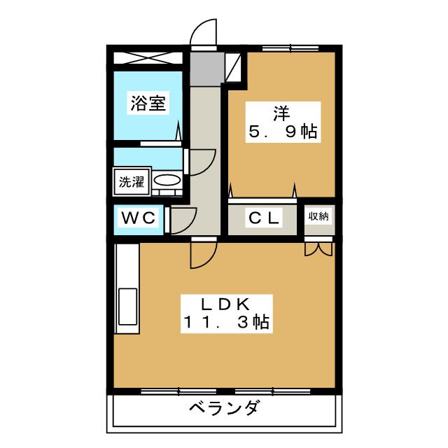 ハピネスタウン豊山の間取り