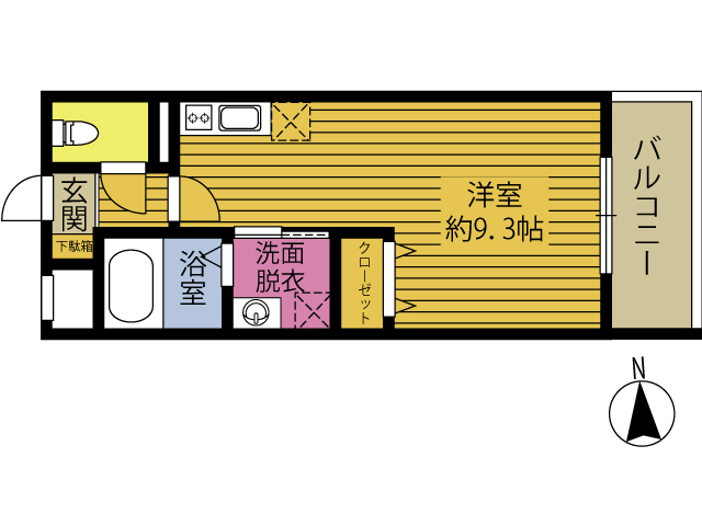 大分市金池南のマンションの間取り