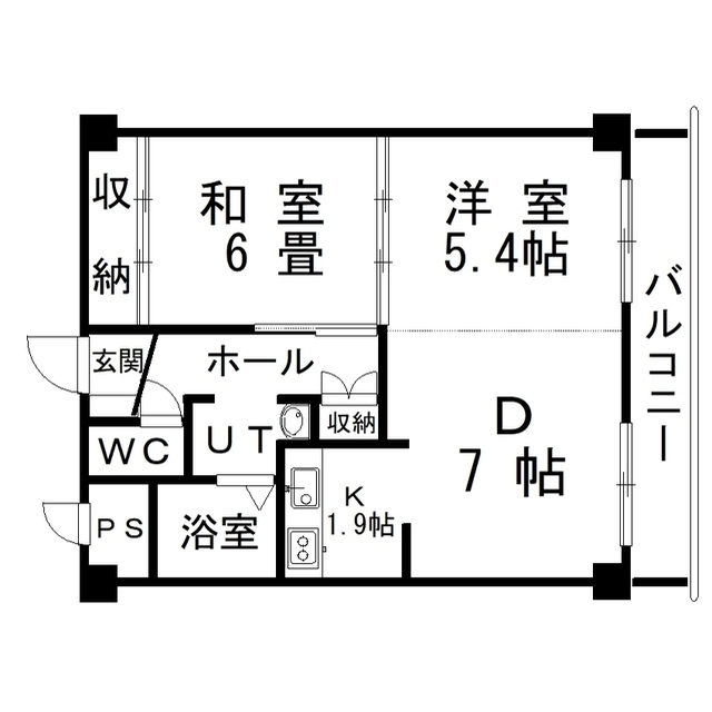 ＷＩＮＤＩＡ仲浜の間取り