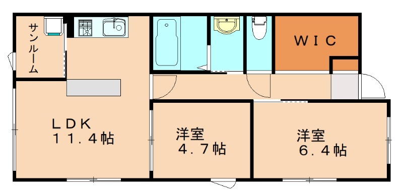 糟屋郡久山町大字久原のアパートの間取り